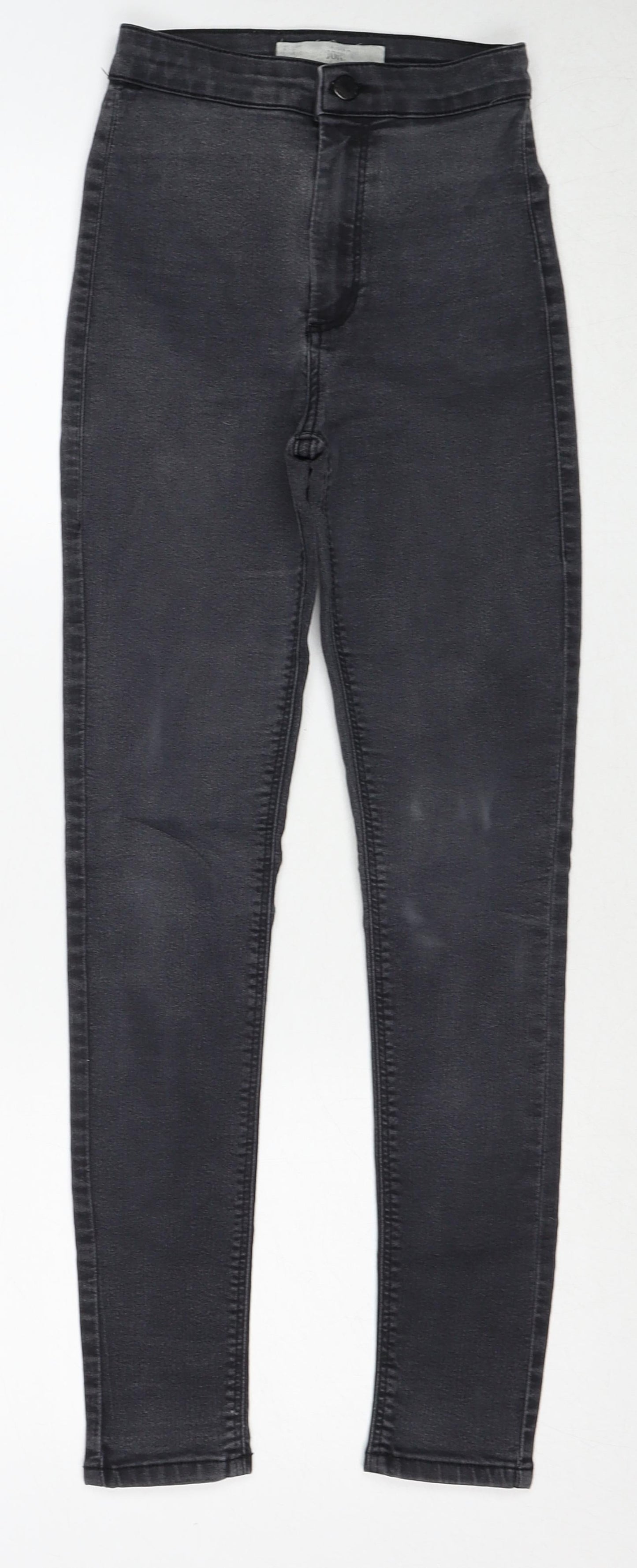 Topshop Womens Grey Cotton Jegging Jeans Size 25 in L30 in Regular Zip