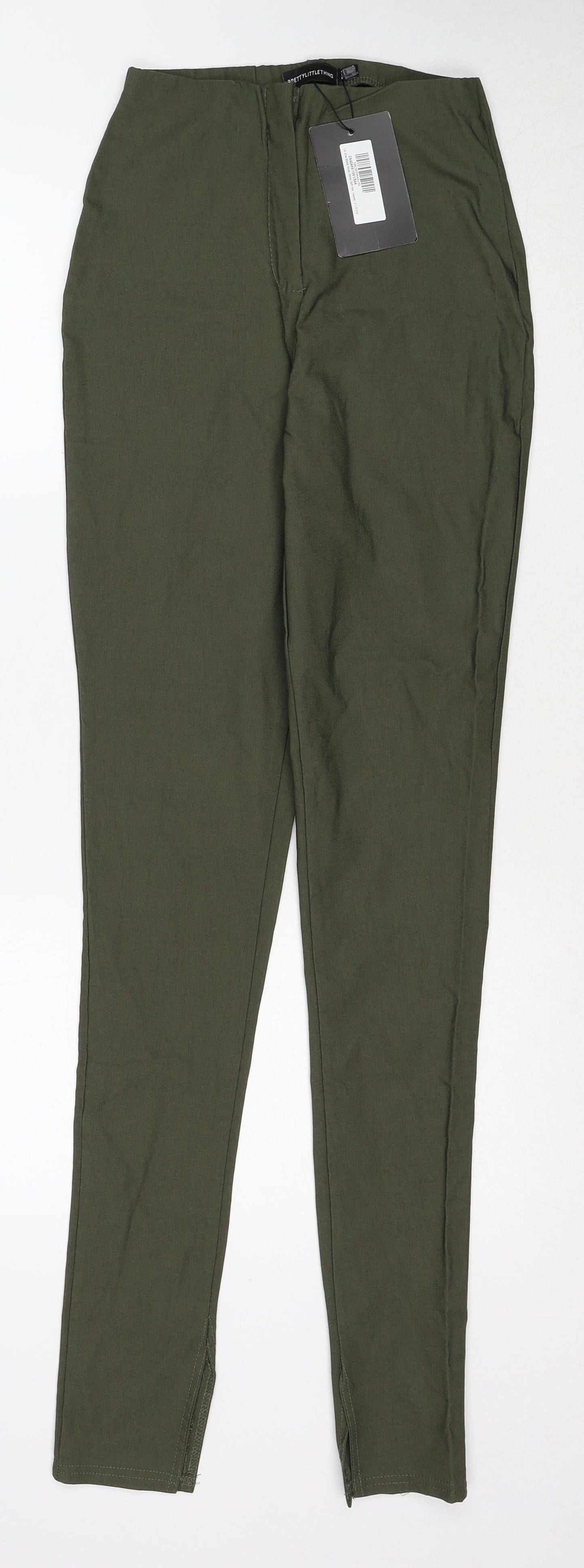 Womens UK Size 6 PRETTYLITTLETHING Regular Fit  Green Trousers