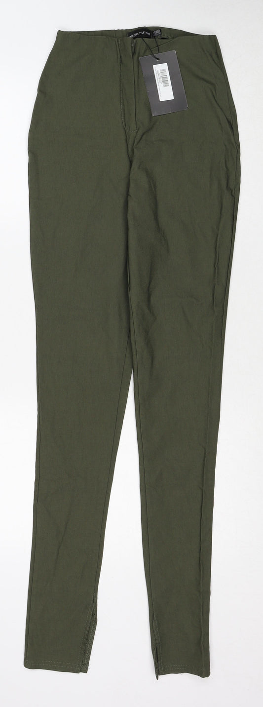 Womens UK Size 6 PRETTYLITTLETHING Regular Fit  Green Trousers