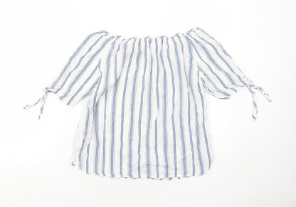 Womens UK Size 6 H&M Blue Basic Blouse