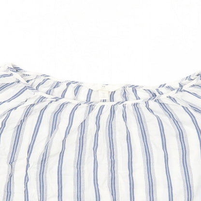 Womens UK Size 6 H&M Blue Basic Blouse