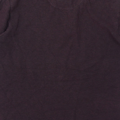 Burton Mens Purple Cotton Polo Size M Collared Button