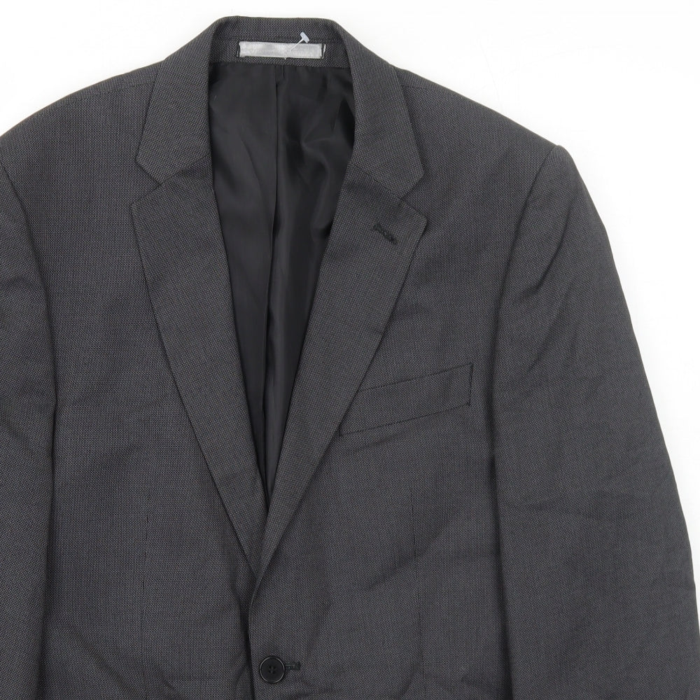 Mens UK Size 38 Burton Regular Grey Suit Jacket