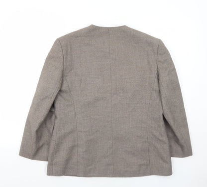 Debenhams Womens Brown Polyester Jacket Blazer Size 14