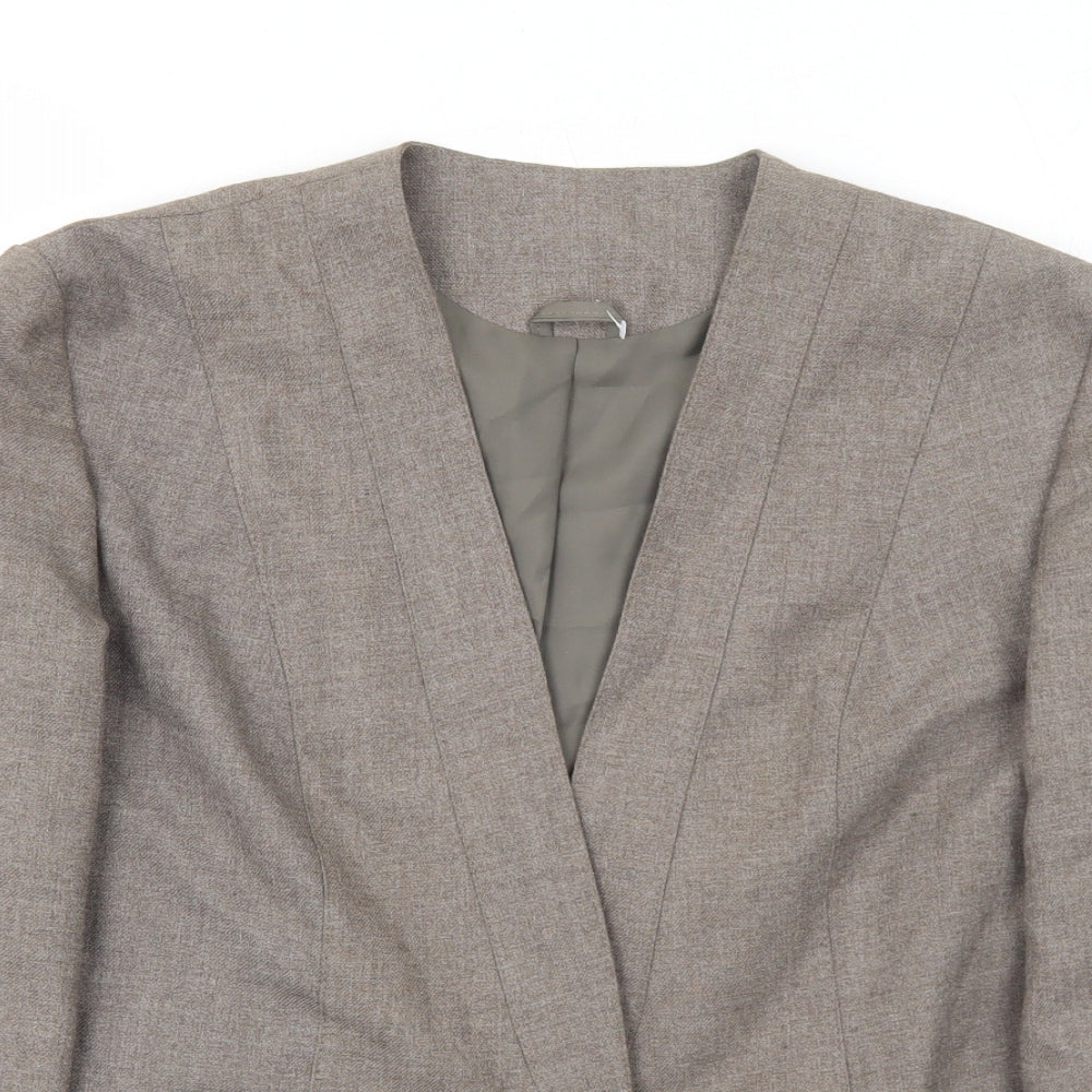 Debenhams Womens Brown Polyester Jacket Blazer Size 14