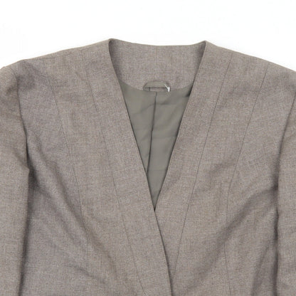 Debenhams Womens Brown Polyester Jacket Blazer Size 14