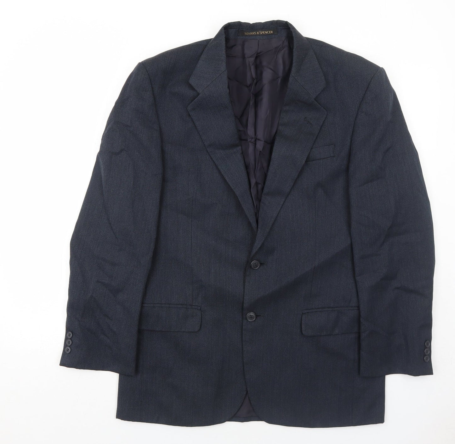 Mens UK Size 38 Marks and Spencer Regular Blue Suit Jacket