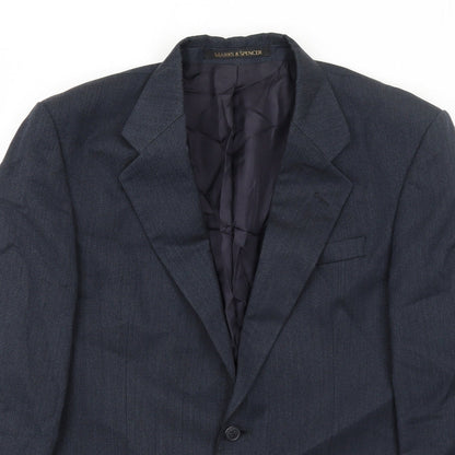 Mens UK Size 38 Marks and Spencer Regular Blue Suit Jacket