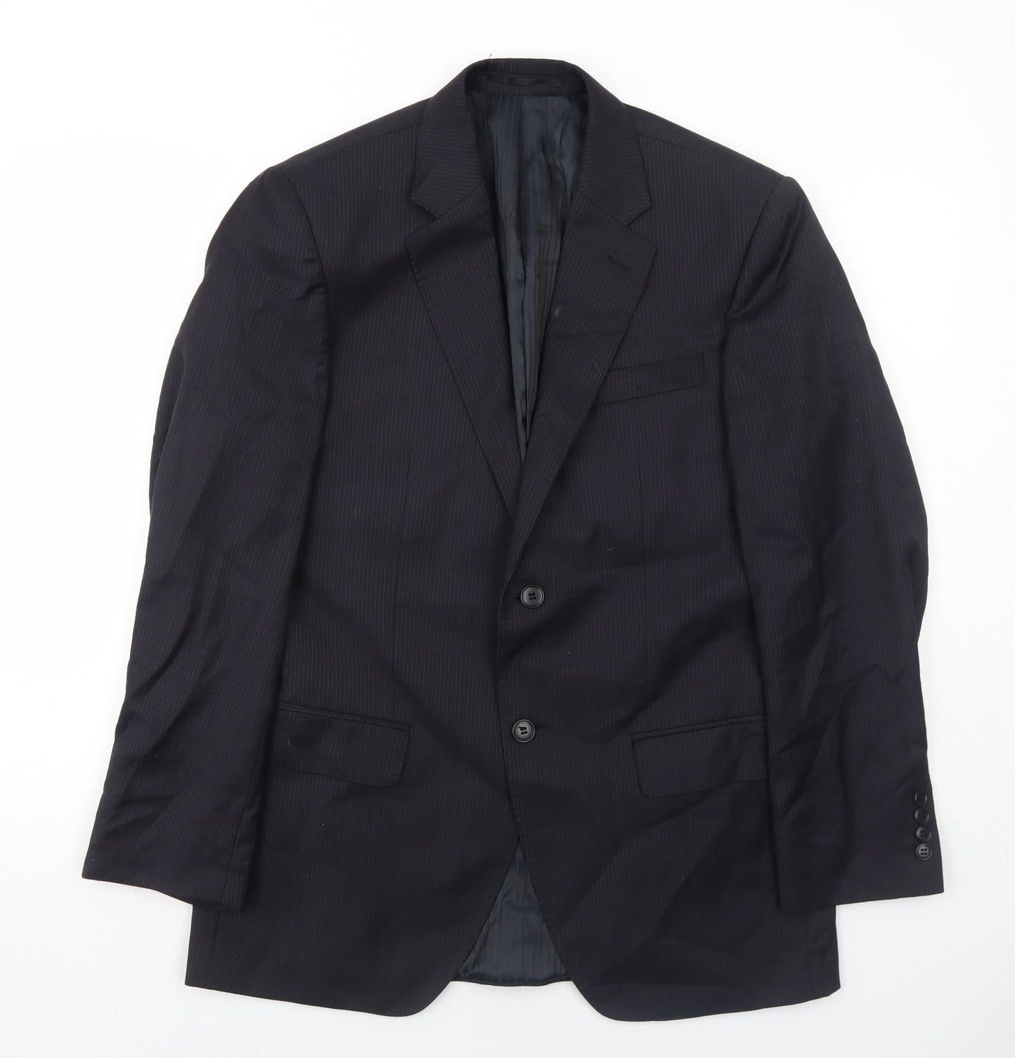 Mens UK Size 38 Lanificio Regular Black Suit Jacket