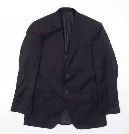 Mens UK Size 38 Lanificio Regular Black Suit Jacket