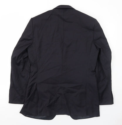 Mens UK Size 38 Lanificio Regular Black Suit Jacket
