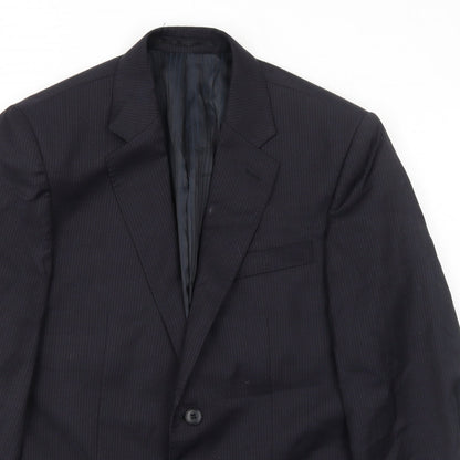 Mens UK Size 38 Lanificio Regular Black Suit Jacket