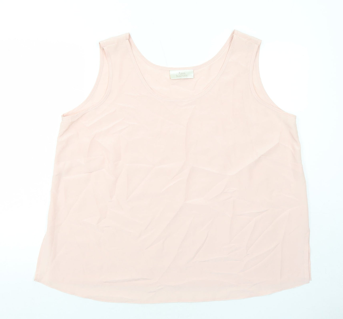 Womens UK Size 12 Ann Harvey Pink Basic Tank