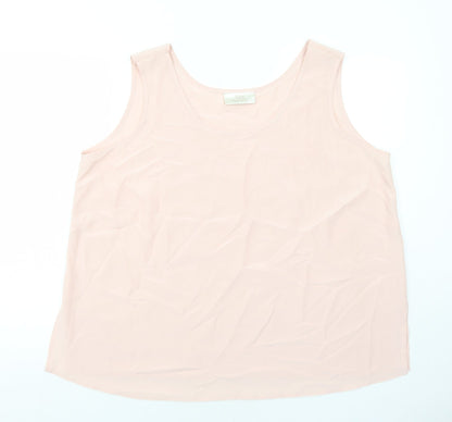 Womens UK Size 12 Ann Harvey Pink Basic Tank