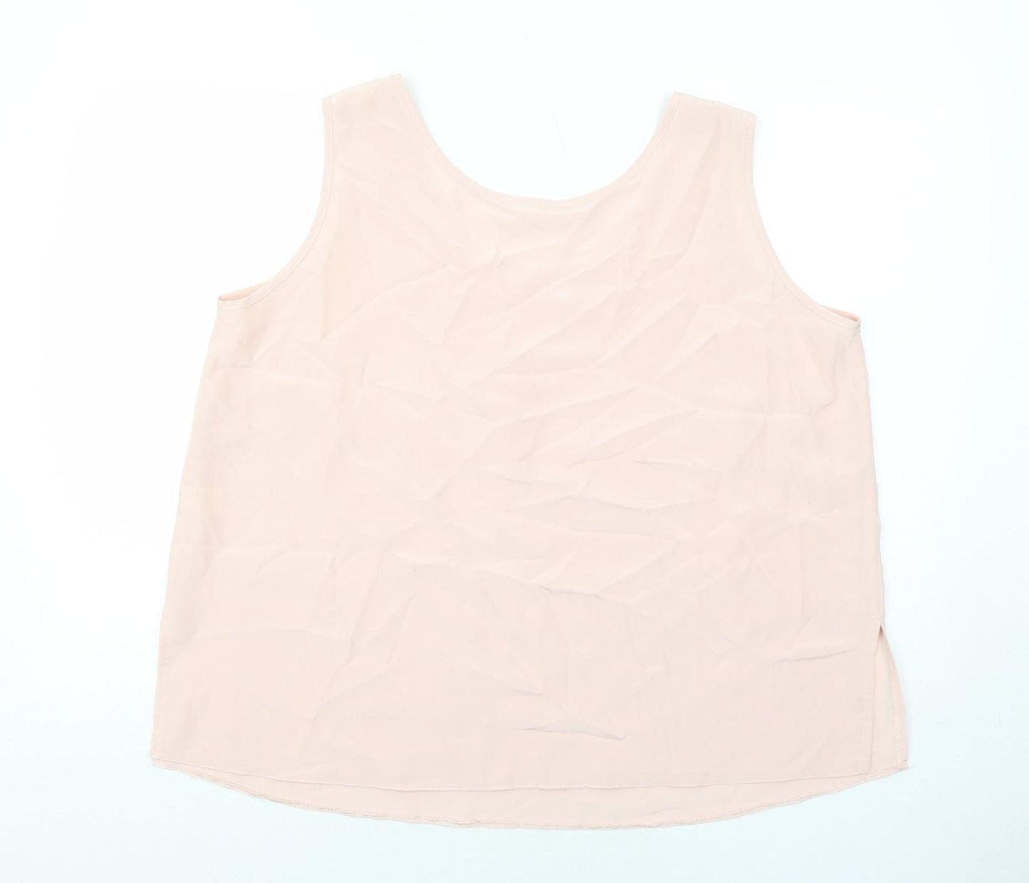 Womens UK Size 12 Ann Harvey Pink Basic Tank