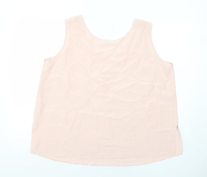 Womens UK Size 12 Ann Harvey Pink Basic Tank