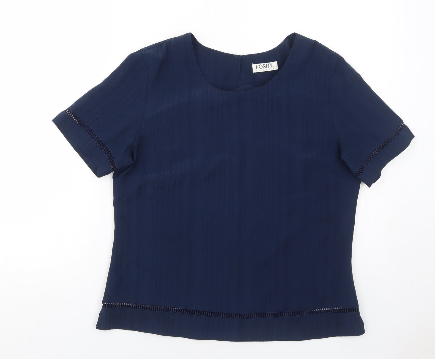 Womens UK Size 14 FOSBY Blue Basic T-Shirt
