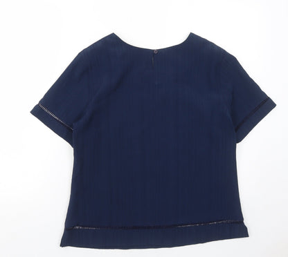 Womens UK Size 14 FOSBY Blue Basic T-Shirt