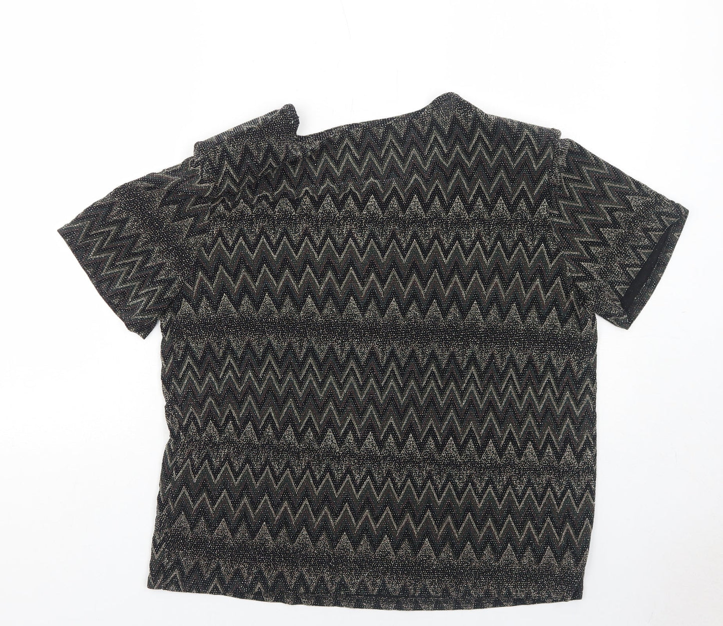 Womens UK Size M Roman Black Basic Blouse