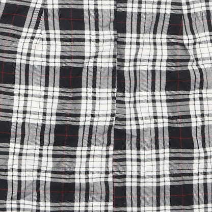 Nasty Gal Womens Black Plaid Polyester A-Line Skirt Size 8 Zip