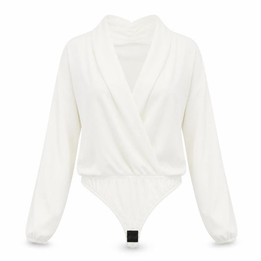 Womens UK Size 8 Boohoo One-Piece White Bodysuit