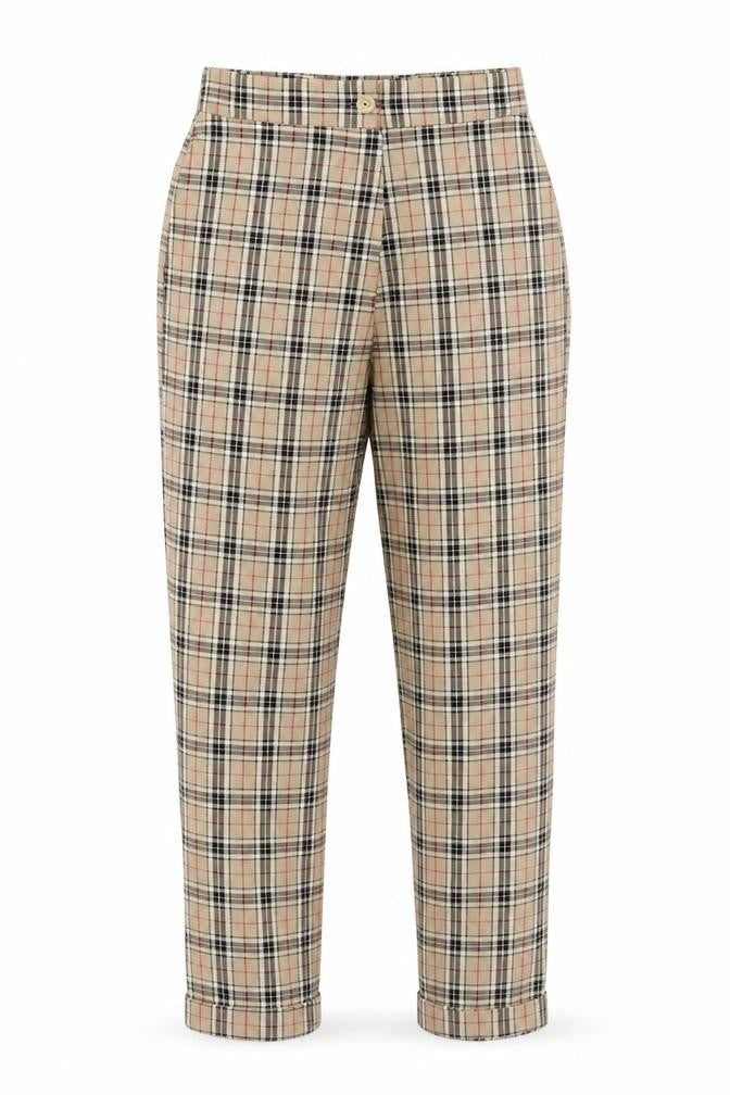 Womens UK Size 6 Nasty Gal Regular Fit Carrot Beige Trousers