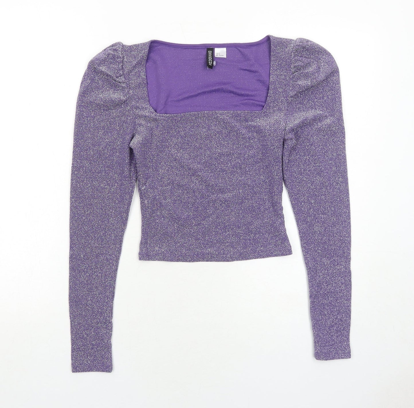 Womens UK Size S H&M Purple Basic Blouse