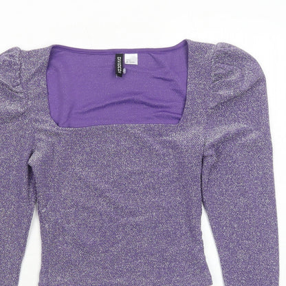 Womens UK Size S H&M Purple Basic Blouse