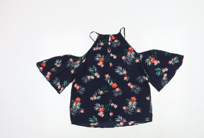 Womens UK Size 8 Marks and Spencer Blue Basic Blouse