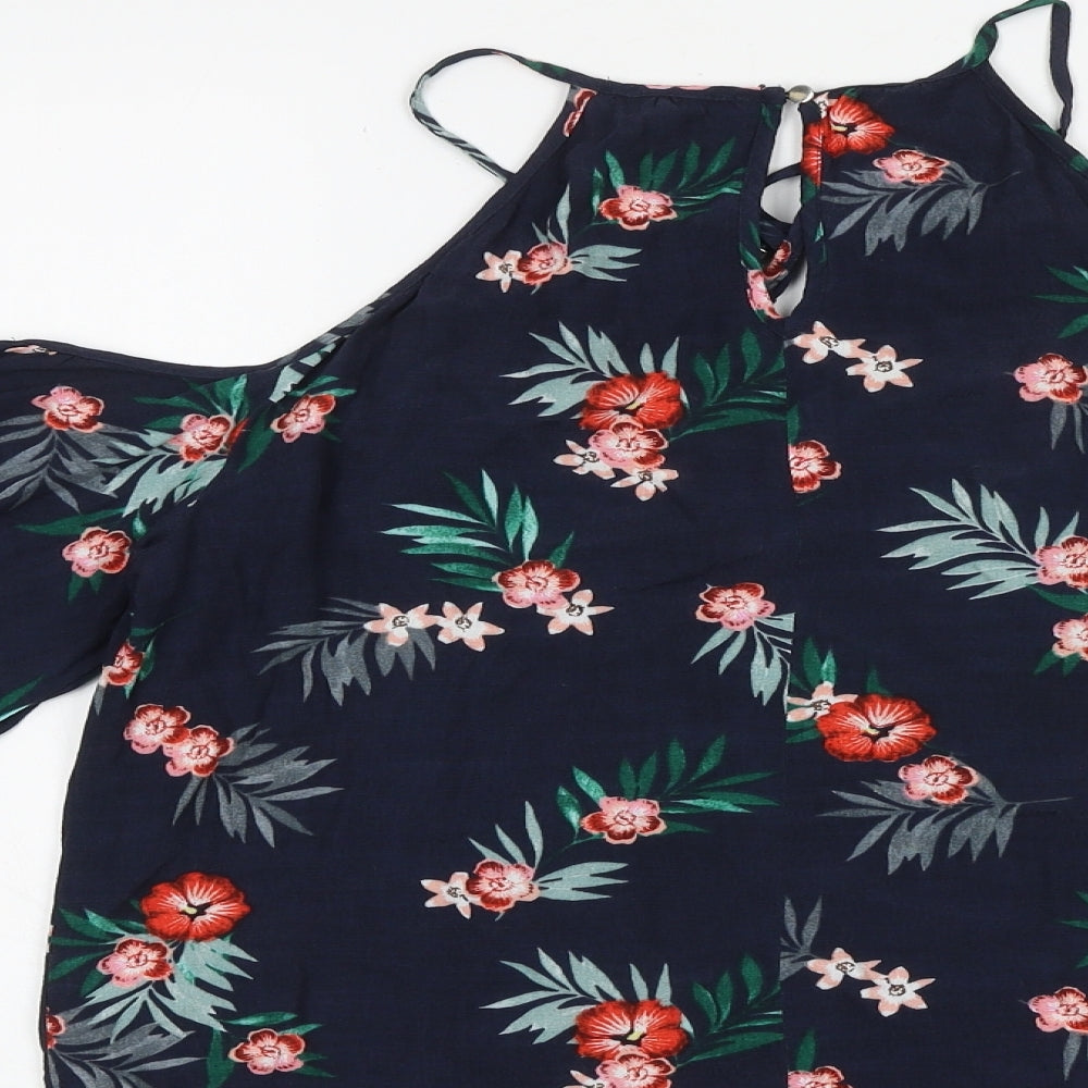 Womens UK Size 8 Marks and Spencer Blue Basic Blouse