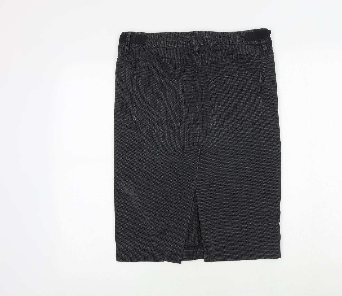 French Connection Womens Green Cotton A-Line Skirt Size 10 Tie