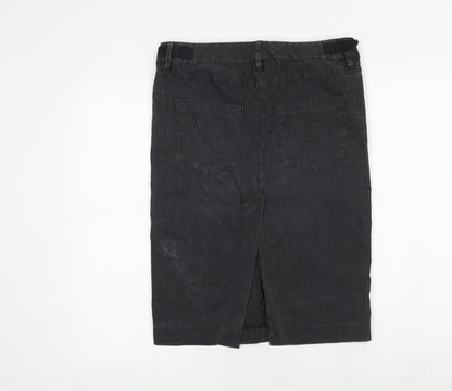 French Connection Womens Green Cotton A-Line Skirt Size 10 Tie