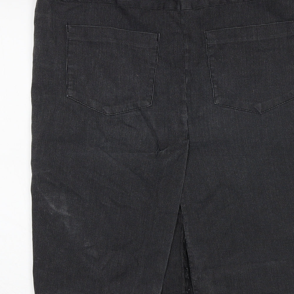 French Connection Womens Green Cotton A-Line Skirt Size 10 Tie