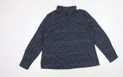Womens UK Size 12 H&M Blue Basic Button-Up