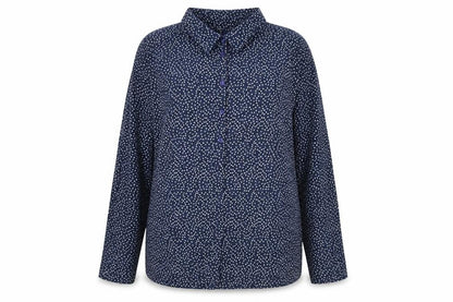 Womens UK Size 12 H&M Blue Basic Button-Up