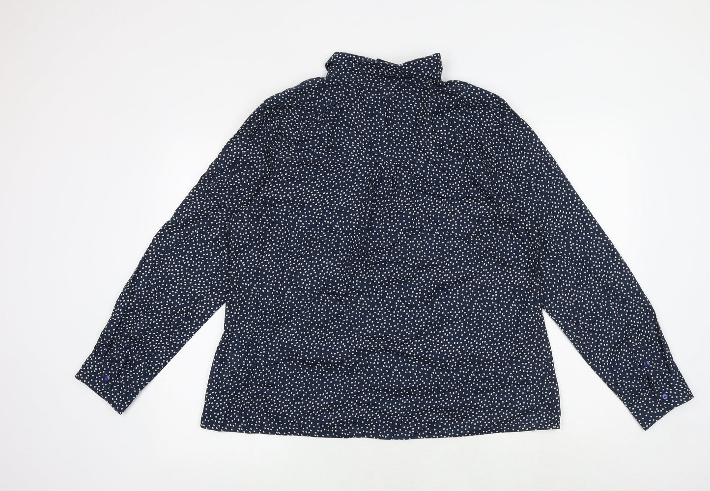 Womens UK Size 12 H&M Blue Basic Button-Up