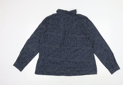 Womens UK Size 12 H&M Blue Basic Button-Up