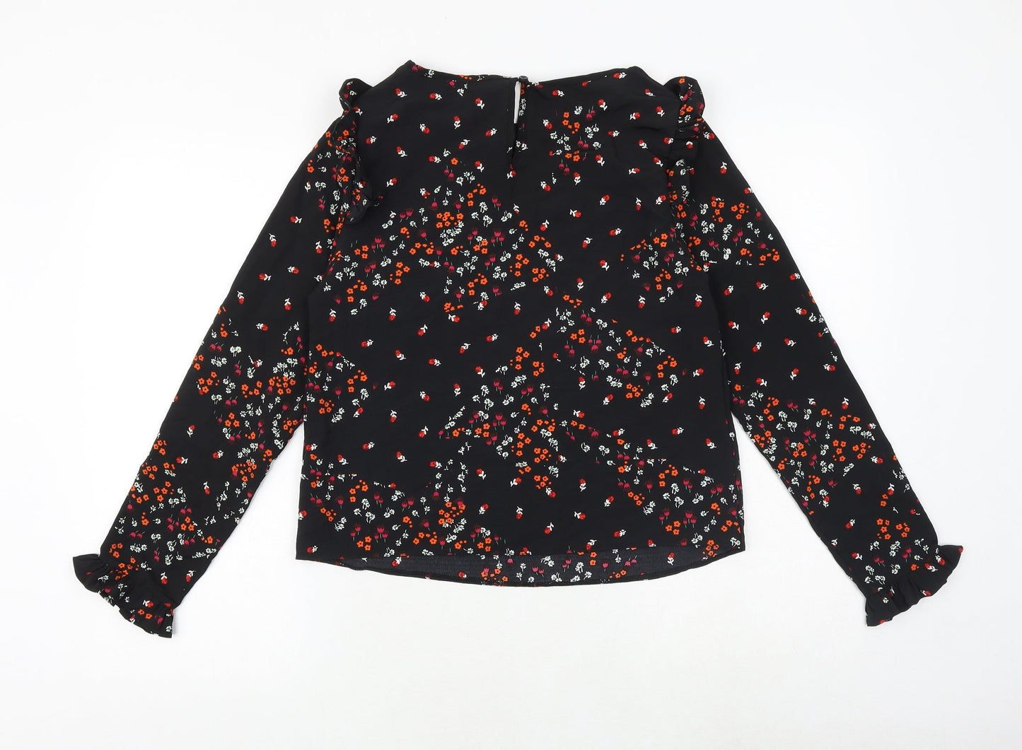 Womens UK Size 8 New Look Black Basic Blouse
