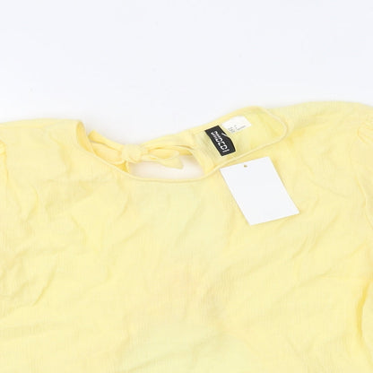 Womens UK Size 8 H&M Yellow Basic Blouse