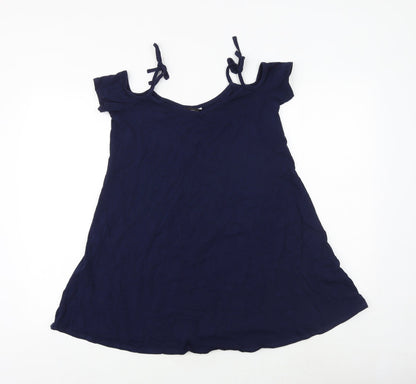 Womens UK Size 6 Dorothy Perkins Blue Basic Blouse