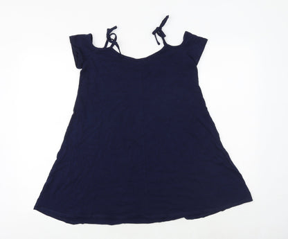 Womens UK Size 6 Dorothy Perkins Blue Basic Blouse