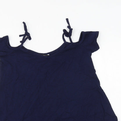 Womens UK Size 6 Dorothy Perkins Blue Basic Blouse