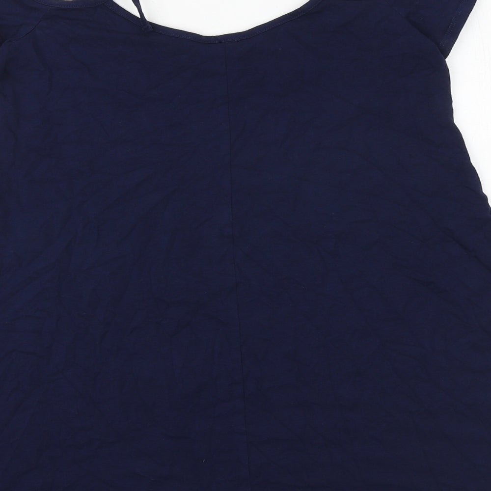 Womens UK Size 6 Dorothy Perkins Blue Basic Blouse