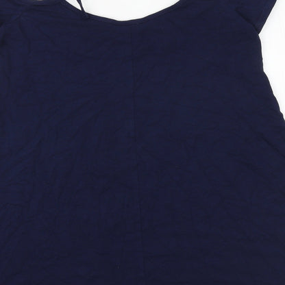Womens UK Size 6 Dorothy Perkins Blue Basic Blouse