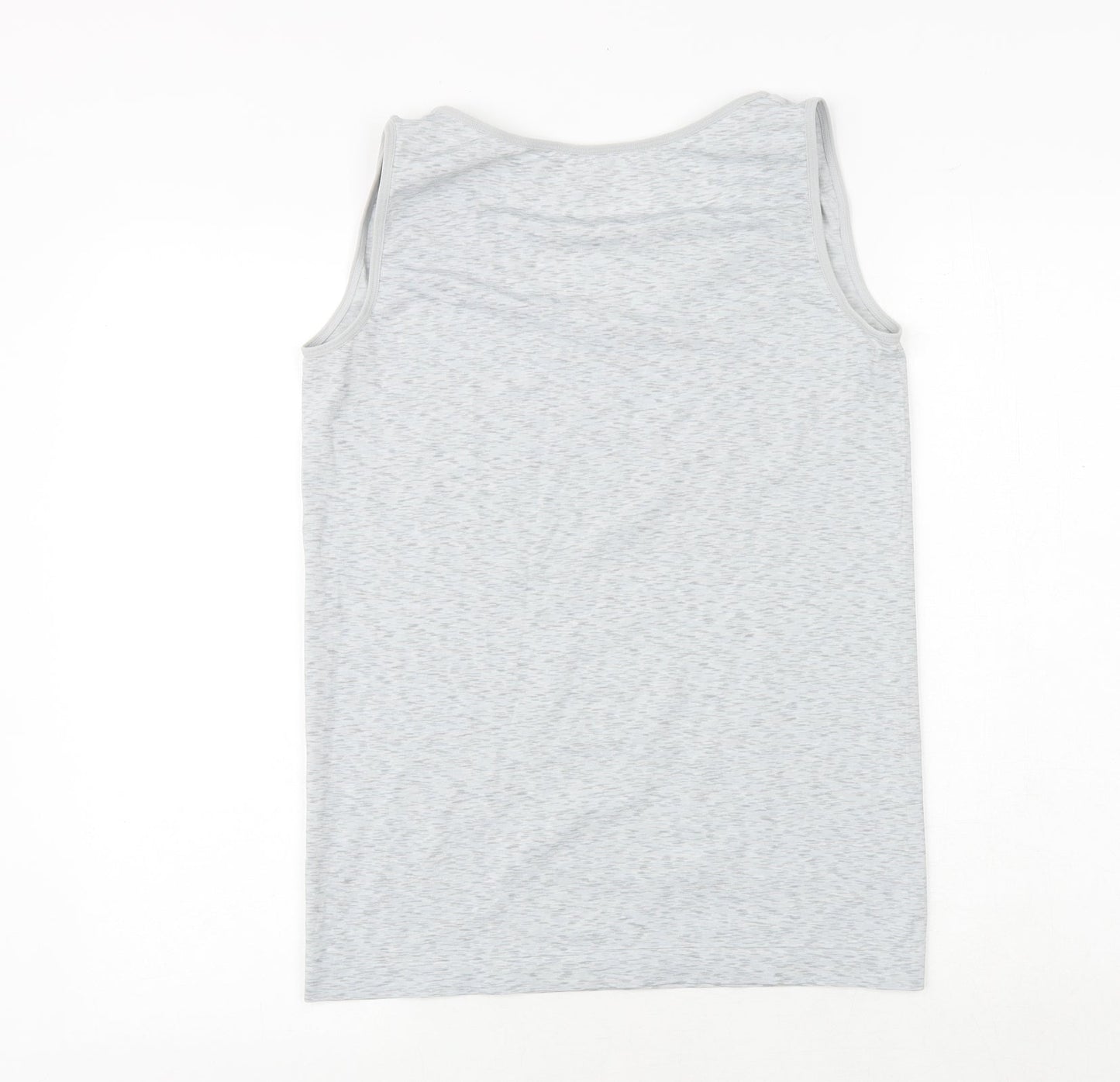 Blu Apparel Womens Grey Polyester Basic Tank Size 16 V-Neck