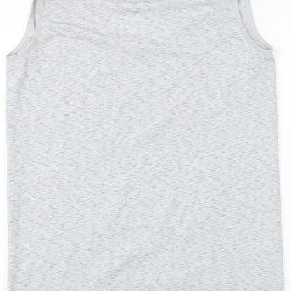 Blu Apparel Womens Grey Polyester Basic Tank Size 16 V-Neck