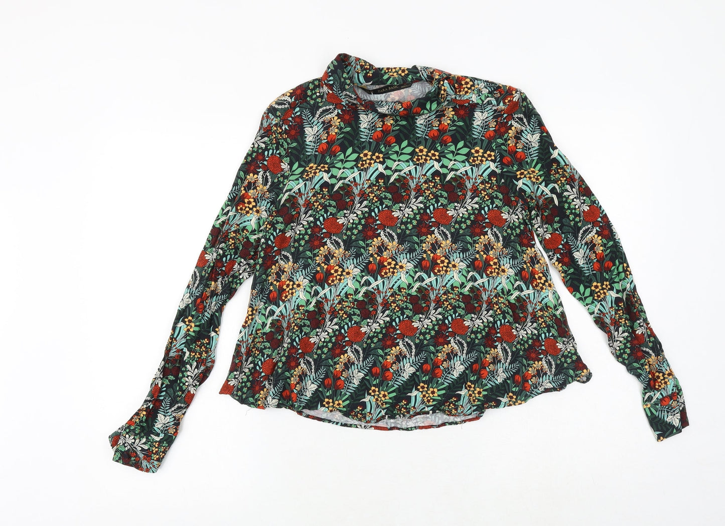 Womens UK Size XS Zara Multicoloured Basic Blouse