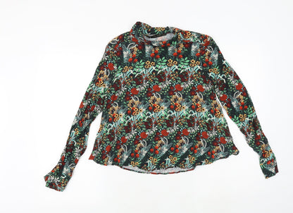 Womens UK Size XS Zara Multicoloured Basic Blouse