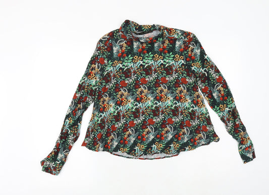Womens UK Size XS Zara Multicoloured Basic Blouse