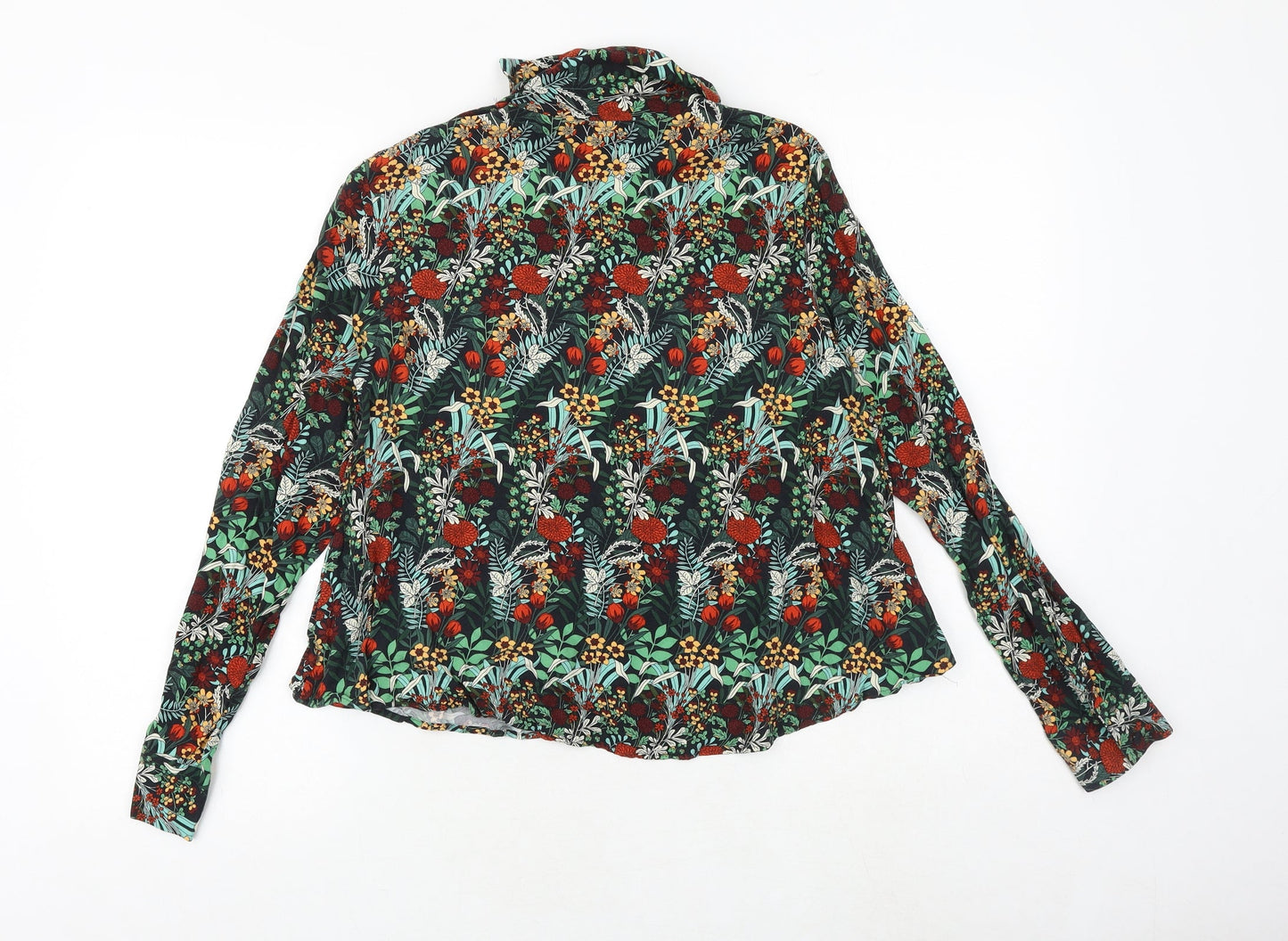Womens UK Size XS Zara Multicoloured Basic Blouse